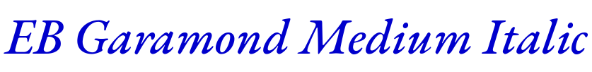 EB Garamond Medium Italic Schriftart
